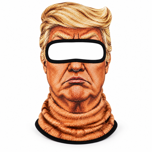 Trump Shred soft printed ski mask front view